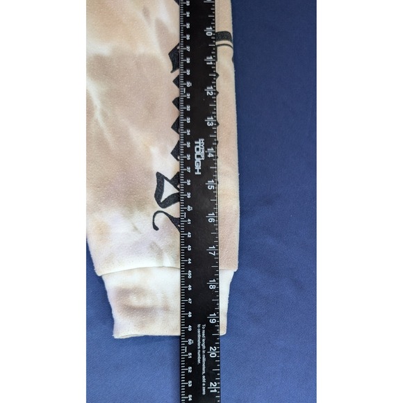 Faded Rose Ying Yang Heart Cropped Hoodie Tie Dye Angel Energy Gothic Women's - Picture 5 of 10